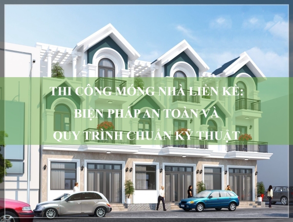 Thi công móng nhà liền kề: Biện pháp an toàn & quy trình chuẩn kỹ thuật